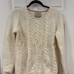 Banana Republic Women's Heritage Cream Cable Knit Sweater